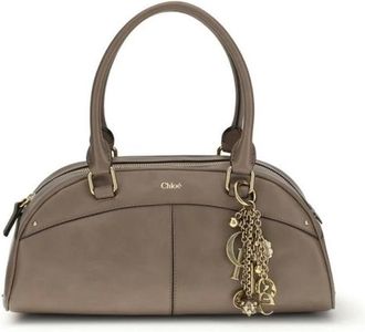 Chlo&eacute; Tassen, Dames, Grijs, ONE Size, Leer, Calf Leather Bos Taurus Handtas