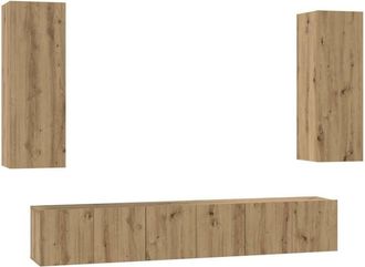 vidaXL Vidaxl - Conjunto de mueble de tv 4 pcs Roble artisan 30.5 x 30 x 90 cm