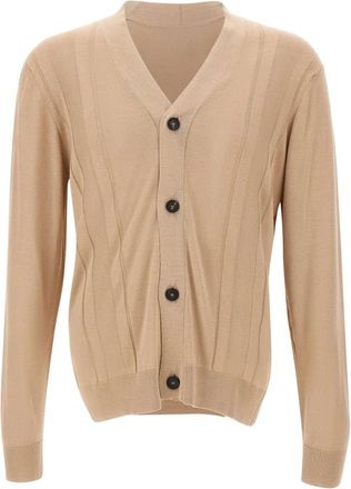 Tagliatore Moore Cardigan - Heren - Vesten - Beige - M - Truien & Vesten