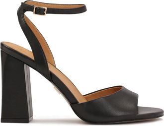 Kazar Schoenen, Dames, Zwart, 38 EU, Leer, Zwarte sandalen met een brede hak