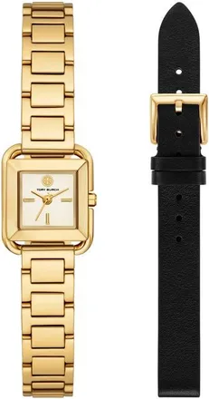 Tory Burch The Small Kira Square Bracelet Watch Set, 18mm x 18mm in Gold at Nordstrom
