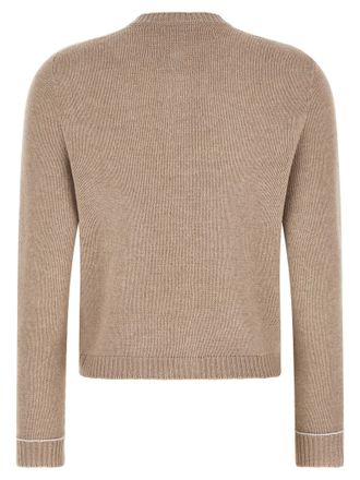 Fabiana Filippi Virgin Wool Blend Cardigan - Beige