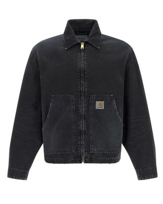 Carhartt Work in Progress Black Og Arcan Destroy Wash Jacket