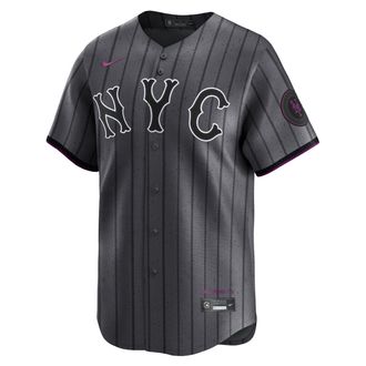 Nike Francisco Lindor New York Mets City Connect Nike Mens Dri-FIT ADV MLB Limited Jersey in Grey | LM2507YJNM9-8U0