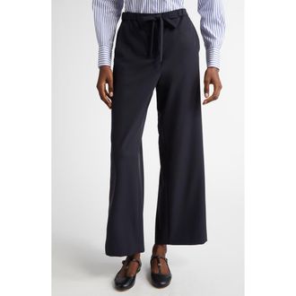Max Mara Argenta Drawstring Virgin Wool Ankle Pants in Ultramarine at Nordstrom, Size 16