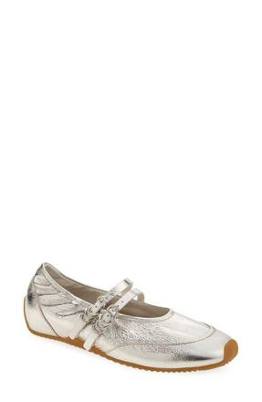 Rag & Bone Emilee Mary Jane Runner in Silvr at Nordstrom, Size 10.5Us
