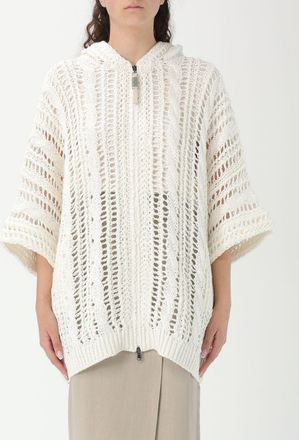 Brunello Cucinelli Cardigan in cotone e juta Brunello Cucinelli