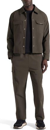 Mani&egrave;re De Voir Milo Technical Cargo Jacket in Olive at Nordstrom, Size Medium