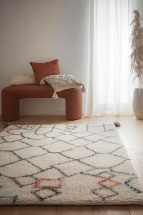 ORIGINS Berber Knotted Chain Ivory/Multi in Ivory | Size: 200 cm x 290 cm