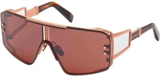 Balmain LE MASQUE Brown Shield Unisex Sunglasses BPS-146C RSE-BRN 147
