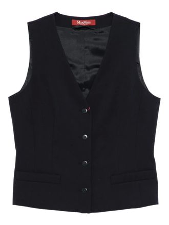 Max Mara buttoned V-neck gilet - Blue