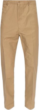 Moncler Pleated Broeken - Heren - Straight fit broeken - Beige - S - Katoen - Broeken