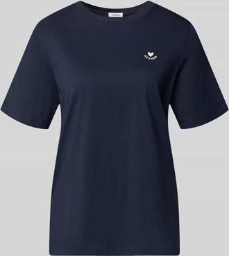 s.Oliver Red Label Regular Fit T-Shirt aus reiner Baumwolle in Marine, Gr&ouml;&szlig;e 34