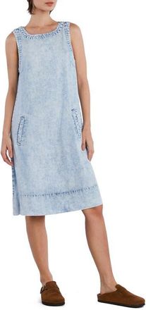 Wash Lab Denim Little Denim Shift Dress in Bleach Denim at Nordstrom, Size X-Small