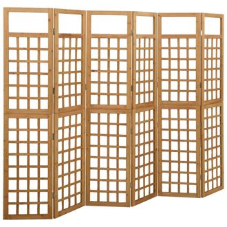 vidaXL Biombo/enrejado De 6 Paneles Madera De Abeto 242,5x180 Cm Vidaxl