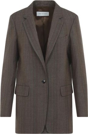Dries Van Noten Blanchet Jas - Dames - Blazers - Bruin - 3XS - Wol - Jassen
