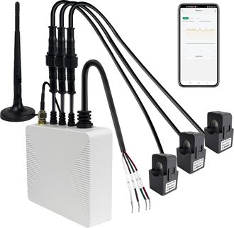 OEM Monitor De Energ&iacute;a Inteligente Para El Hogar Wifi Trif&aacute;sico, Pinza Amperim&eacute;trica Trif&aacute;sica Con 3 Sensores De Nivel De Circuito De 200 A, Monitor De El