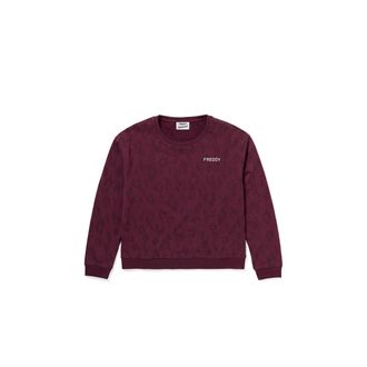 Freddy Felpa donna girocollo fantasia leopardata regular fit