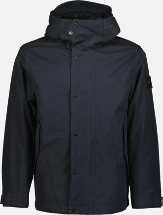 Stone Island Mens Weatherproof Cotton Canvas Ghost Parka - Blue - Size: 44/Regular