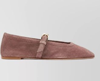 Stuart Weitzman silk lace ballerina shoes