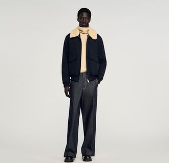 Sandro Cazadora aviador cuello borreguito