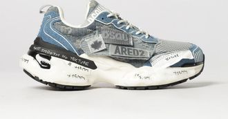 Dsquared2 Sneakers Faster in denim e pelle scamosciata con design patchwork