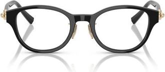 Tiffany & Co. 48mm Small Round Optical Glasses in Black at Nordstrom