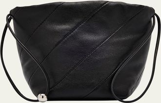 Maeden Miami Twisted Leather Drawstring Pouch Bag
