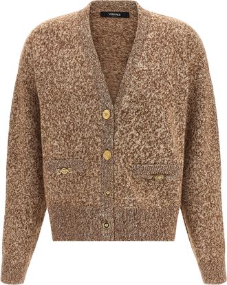 Versace Beige Virgin Wool Womens Cardigan
