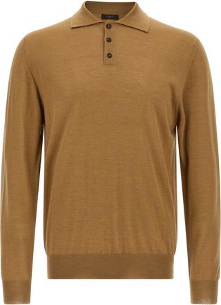 Zanone Beige Solid Polo Shirt
