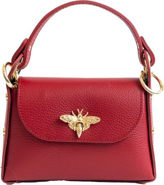 Persaman New York Bee Top Handle Leather Satchel in Dark Red at Nordstrom Rack