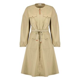 Moncler Belted Coats, female, Beige, Size: 2XS Belted Utility Jacket