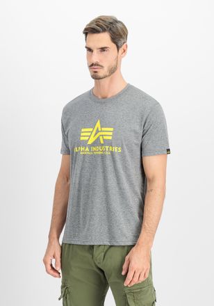Alpha Industries T-Shirt ALPHA INDUSTRIES Basic T-Shirt BL, Herren, Gr. L, schwarz (charcoal heather), Obermaterial: 100% Baumwolle, Shirts T-Shirt