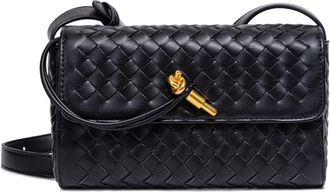 Generic Ladies PU Crossbody Bag, Woven Evening Bag, Retro Shoulder Bag, Suitable for Daily Business Trips and Leisure Outings, as well as Daily Shopping (blac