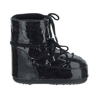 Moon Boot Low Glitter Icon Shoe - female - Moon Boot - Winter Boots - Black - 3 UK - Shoes