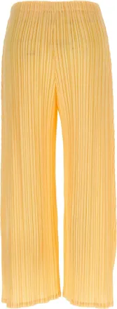 Pleats Please Issey Miyake Womens Bicolor Polyester Casual Pants