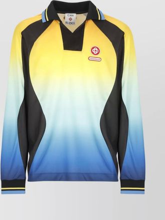 Casablanca gradient logo appliqu&eacute; crewneck jumper