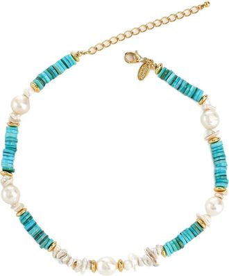 Kenneth Jay Lane Halsketting met stenen en enkele rij - Blauw