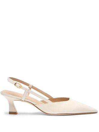 Stuart Weitzman 50mm Vinnie pumps - women - Calf Leather/Calf Leather/Calf Leather/Rubber - 37,5 - Neutrals
