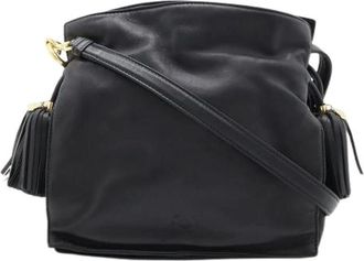 Loewe Pre-owned Cross Body Bags, female, Black, Size: ONE SIZE Pre-owned Leather Cross Body Bag