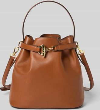 Lauren Ralph Lauren Bucket Bag aus echtem Rindsleder in Cognac, Größe 1