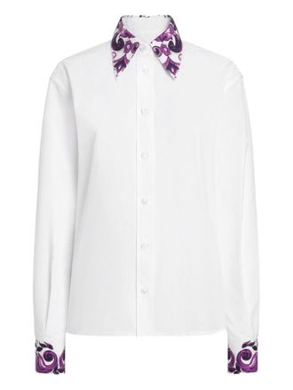 Dolce & Gabbana Cotton Shirt With Maiolica Print Details