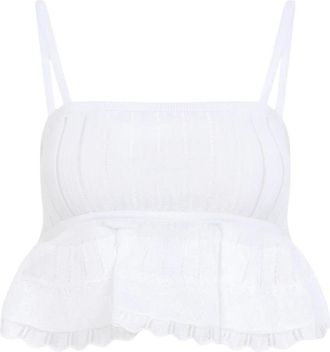 Alaia Crinoline Top - Dames - Tops zonder mouwen - Wit - S - Tops