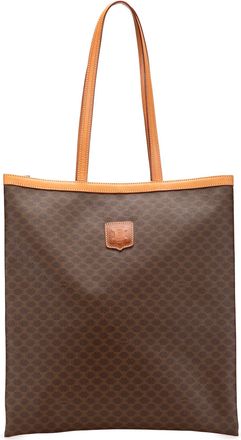Celine Womens Monogram Tote Bag - Brown Textile - One Size