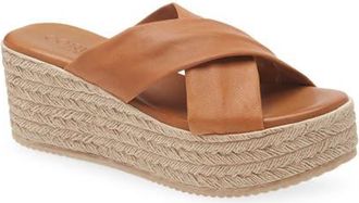 Cordani Bella Espadrille Wedge Sandal in Cuero Leather at Nordstrom, Size 7.5Us