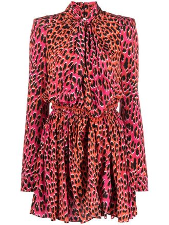 Zadig&Voltaire animal-print silk minidress - Red