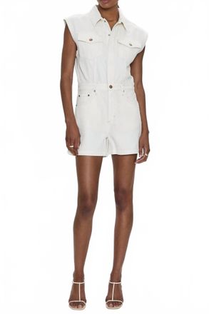Pistola Denim Lennox Denim Romper In Ecru