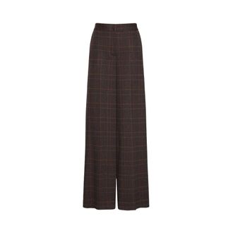 Max Mara Mxmemiro Wijde Broek - Dames - Broeken - Bruin - Maat: S