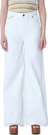 Chlo&eacute; Straight-Leg Five-Pocket Jeans - Dames - Loose Fit Jeans - Wit - W29 - Katoen - Jeans