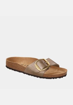 Birkenstock Madrid Grote Gesp Birko Flor Sierlijke Dames Taupe Sandalen